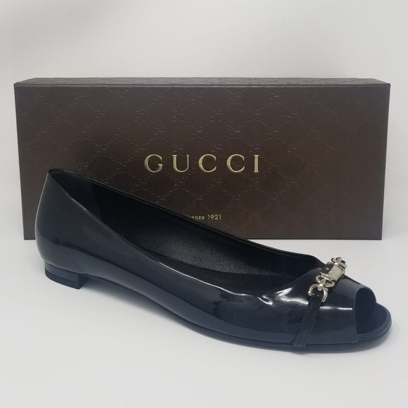 Gucci Shoes - Gucci Black Patent Flats - Size 9 & 10